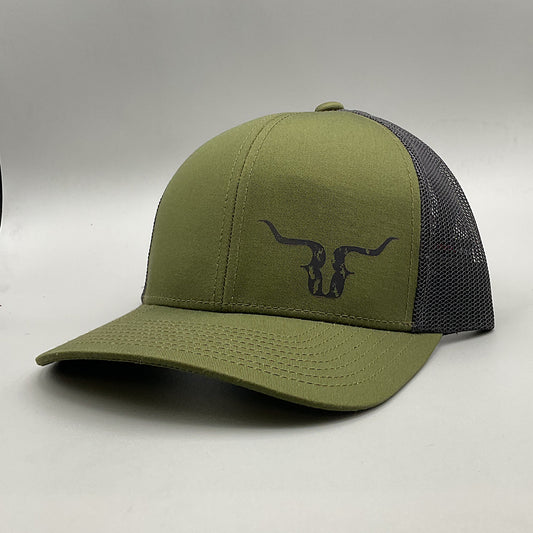 Ranch Rags - Olive Green & Black With Logo Snap Back Men’s Ball Cap