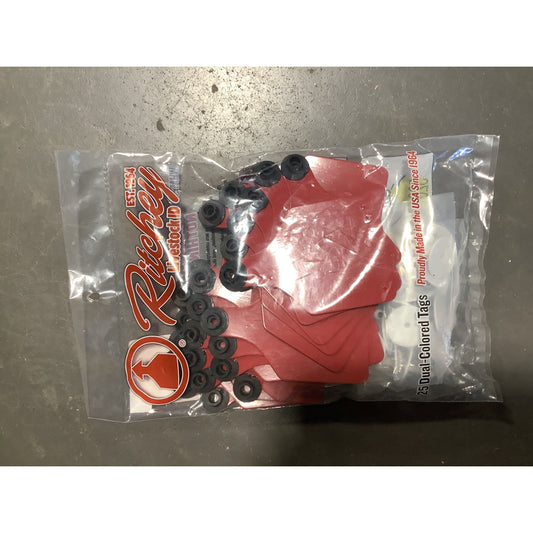 Ritchey Tag Lrg Cow Red/White 25 pack