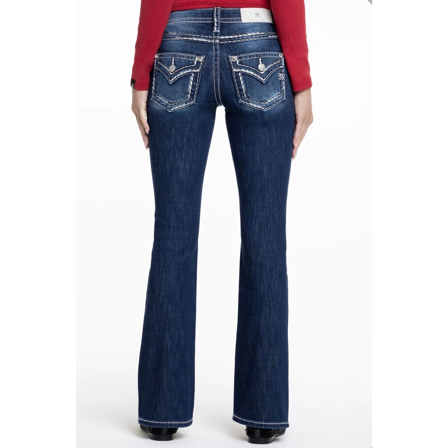 Classic Saddle Stitch Bootcut Jeans M5014B407L