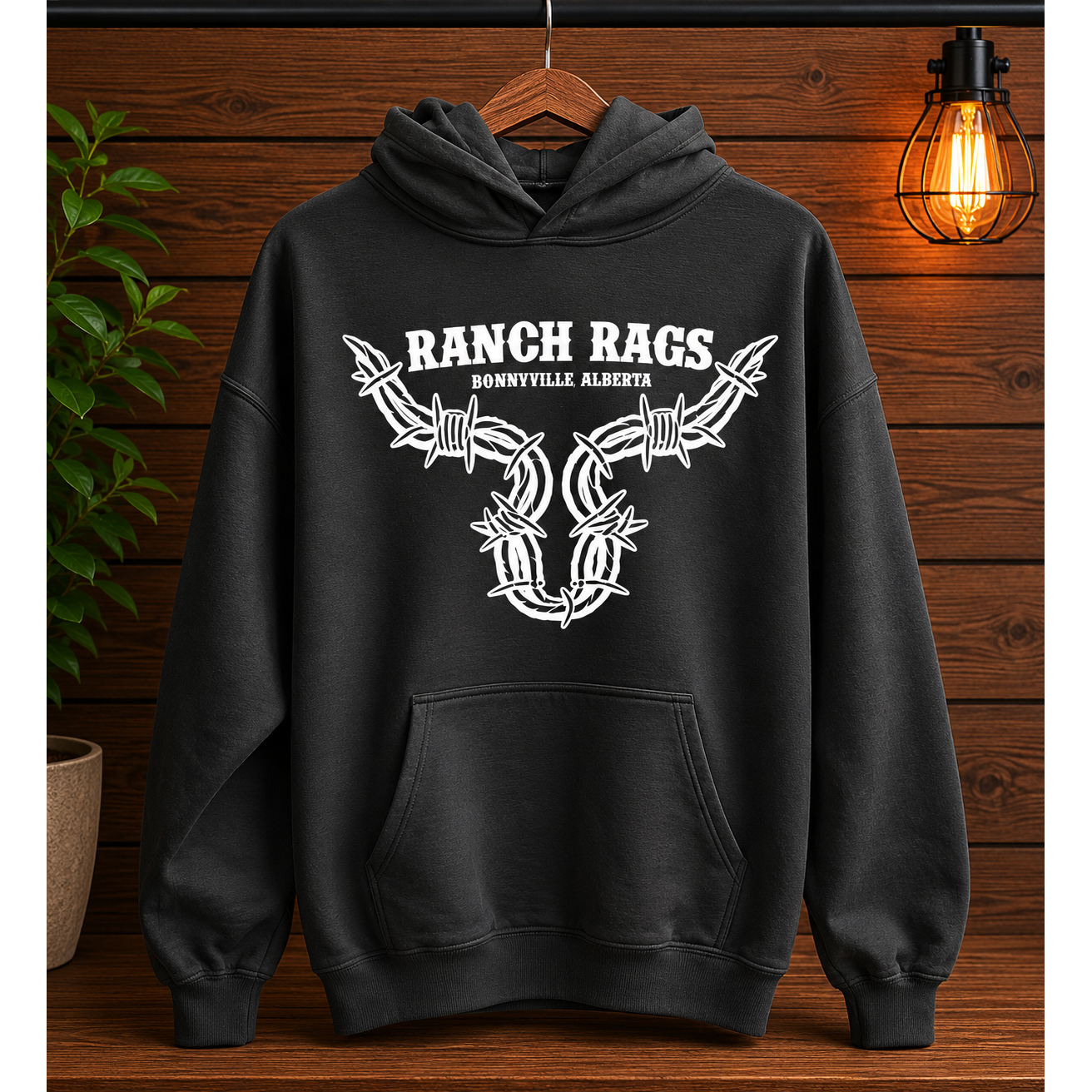 RanchRag's Ranch Tough Barbwire Hoodie