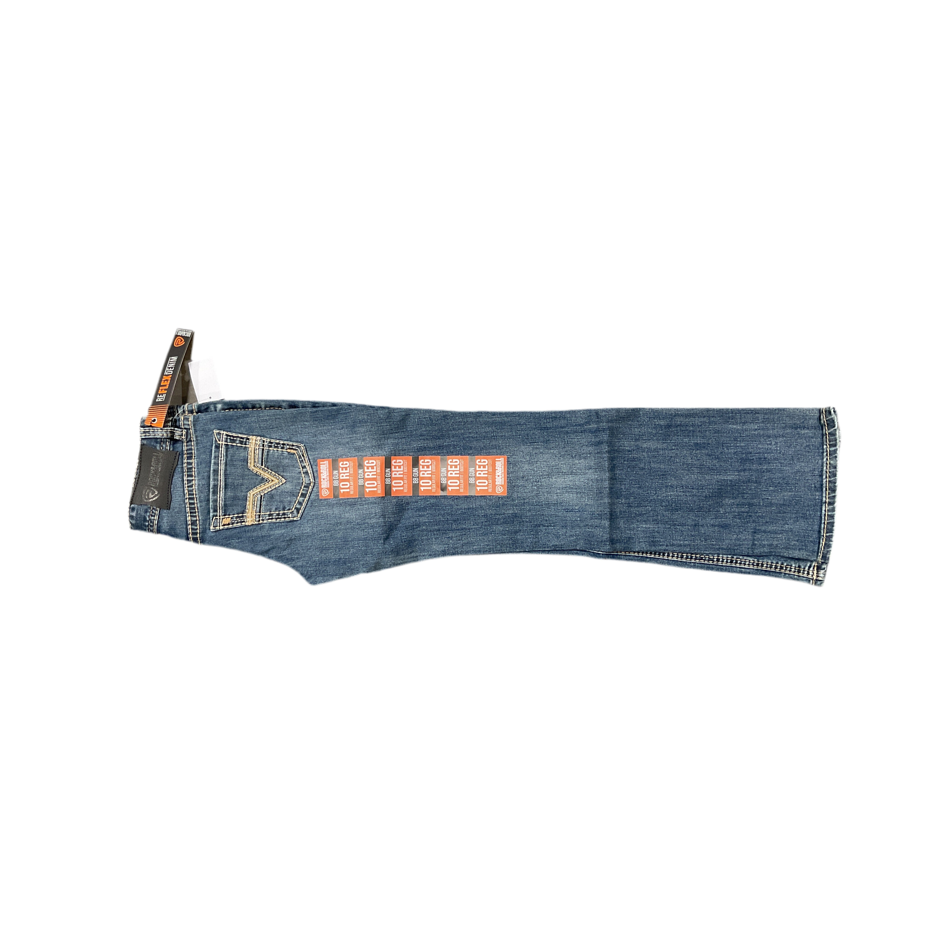 ROCK & ROLL Boy’s Jean - BB GUN, Regular Fit, BOOTCUT, Leather Stitched Pocket, BB0BD07368
