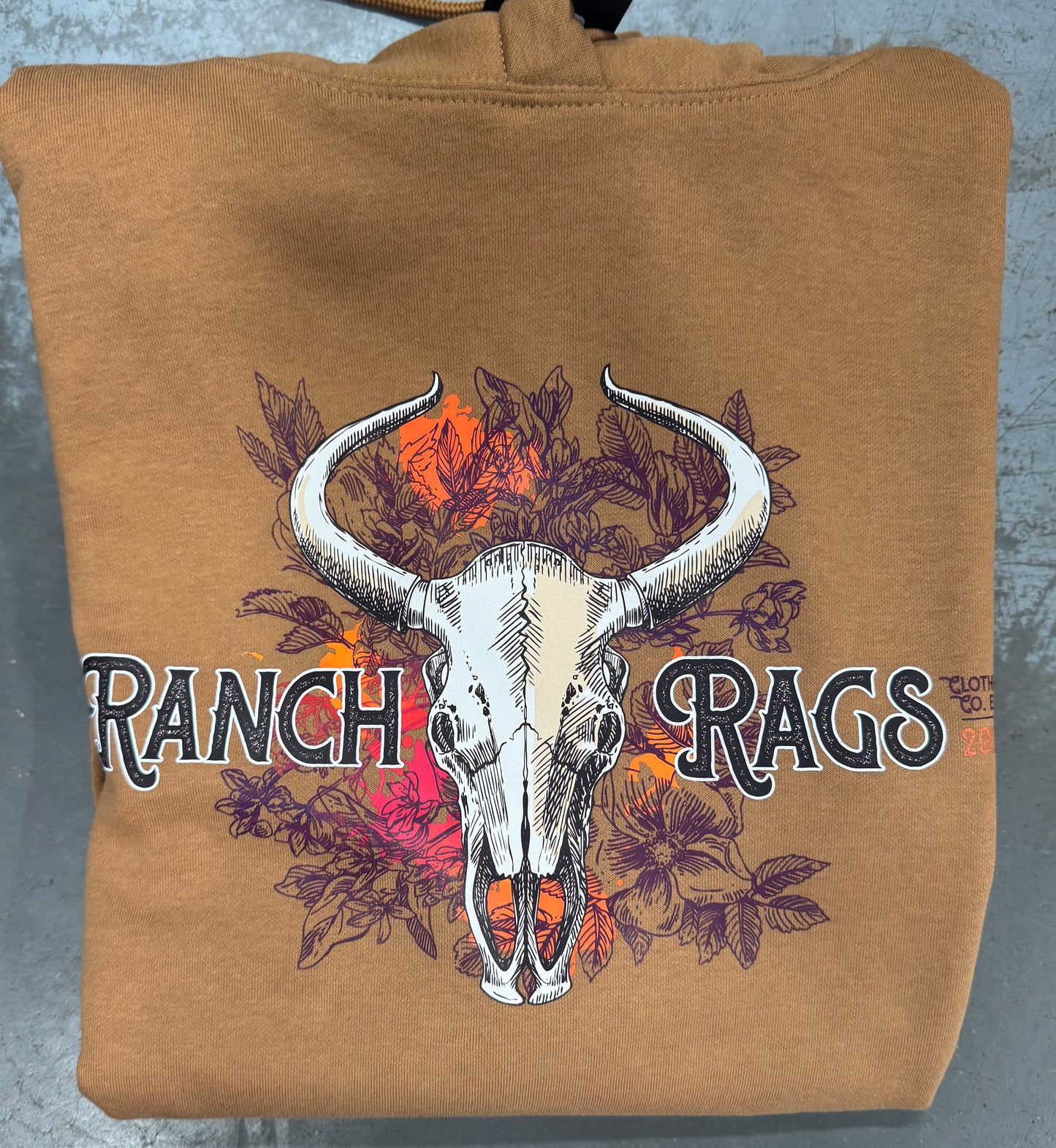 Ranch Rags Co. Floral Skull