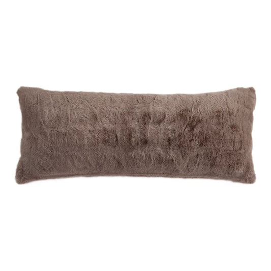 Ruched Rabbit Lumbar Pillow Blush 14” x 36”