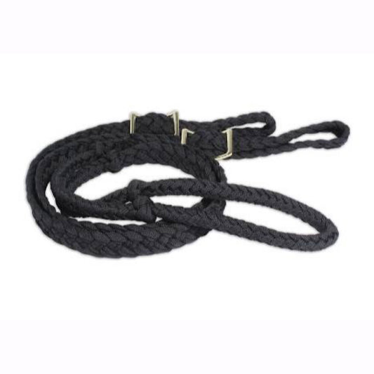 Professional’s Choice - Black 5/8” Poly Braided Barrel Reins 7400-BLA