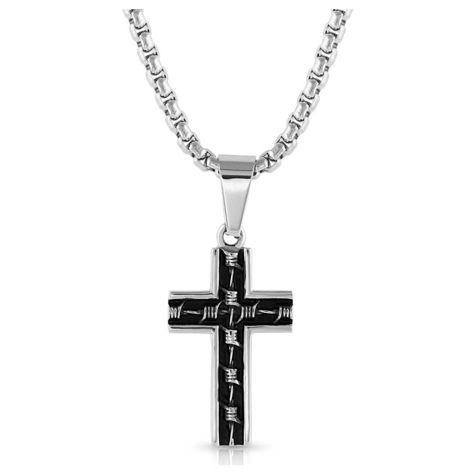 Barbwire Cross Necklace