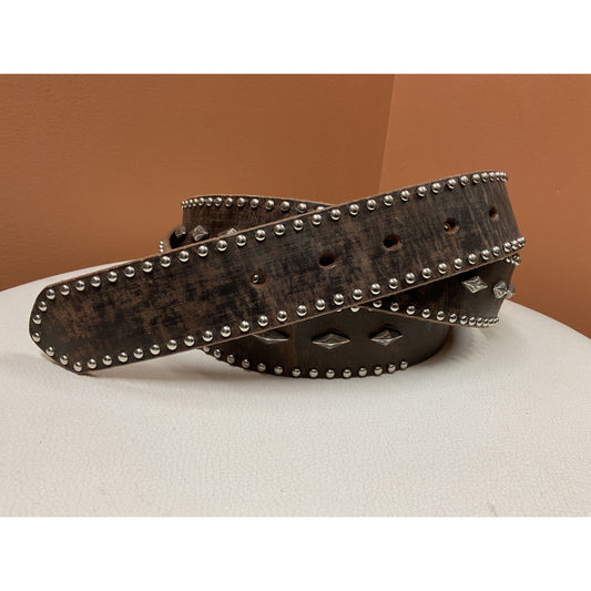 Nocona Men’s Belt, Brown, Diamond Concho *No Buckle