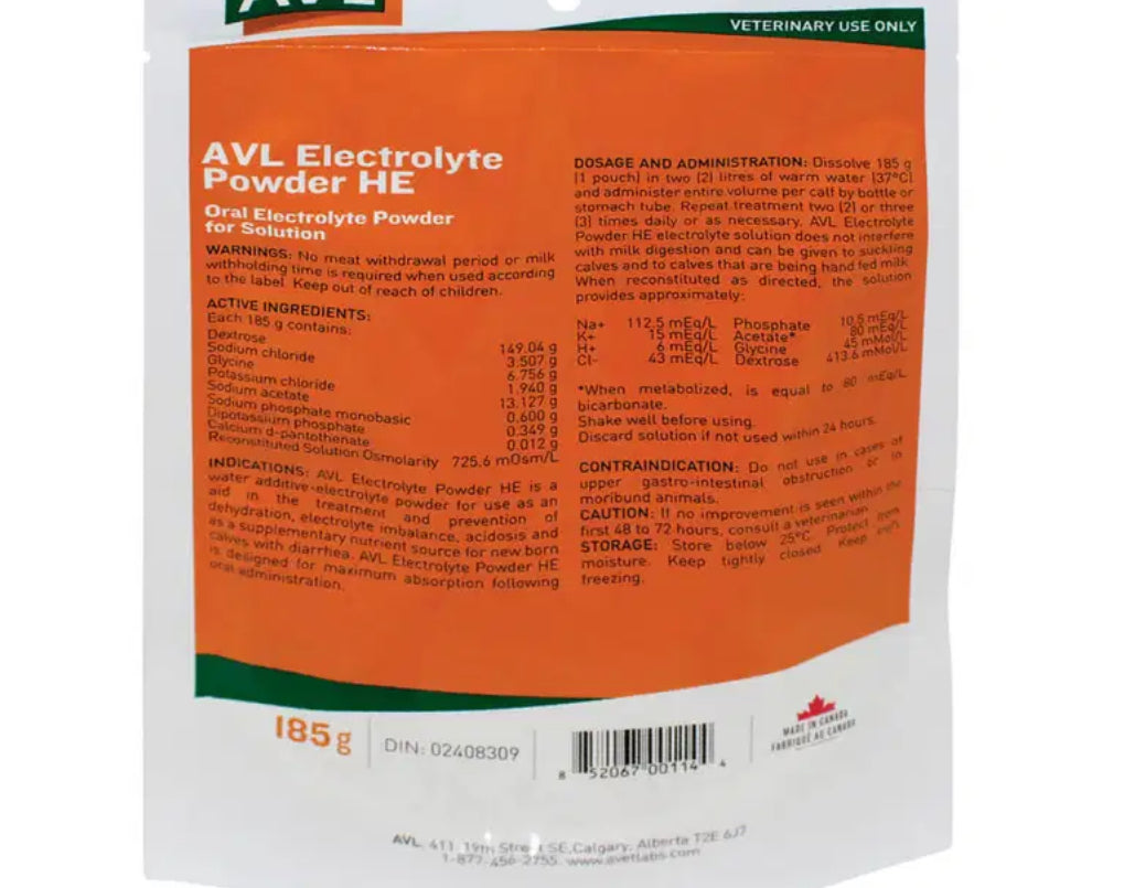 AVL Electrolyte Powder HE 185gm
