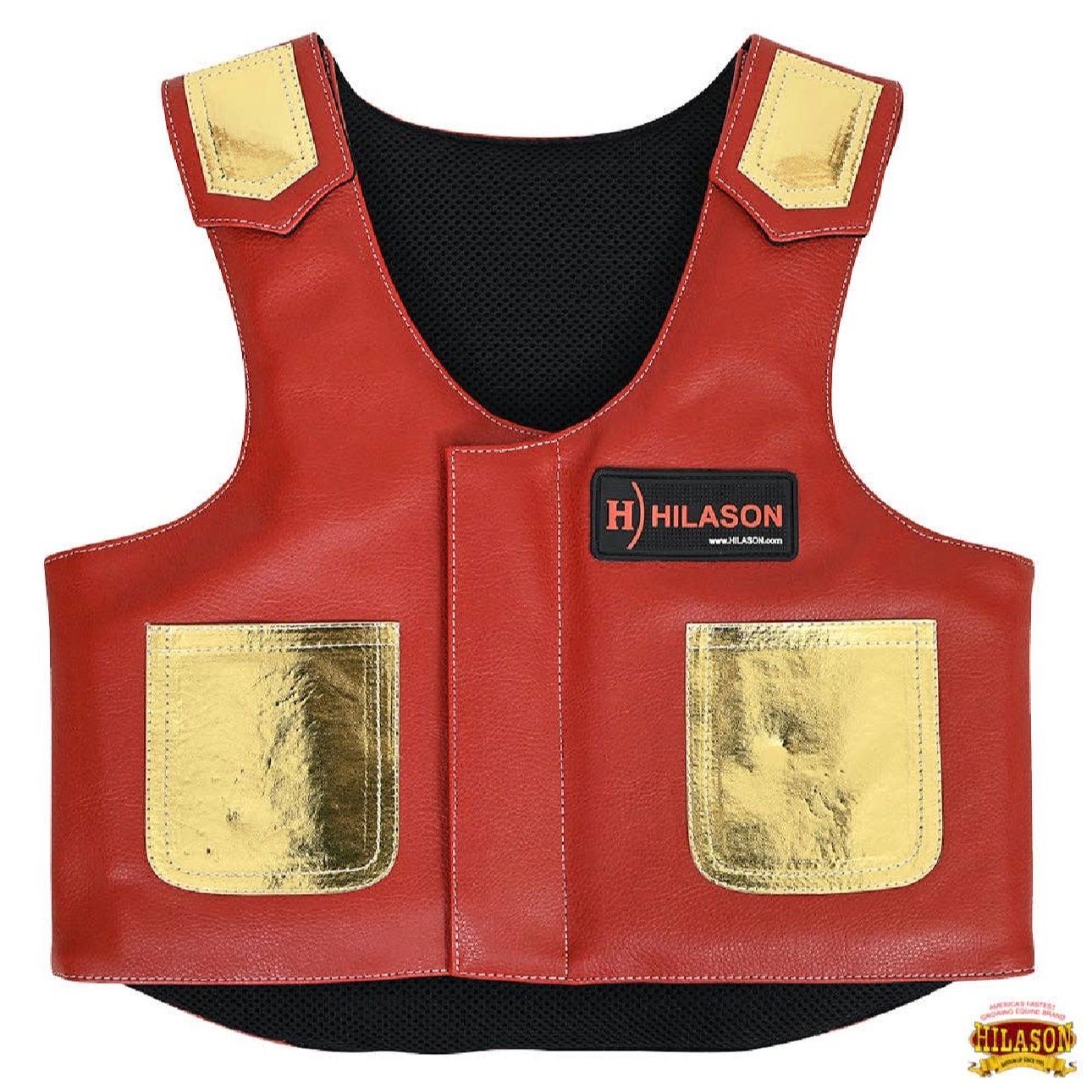 HILASON - Protective Vest, Bull Riding, Rodeo - Kids Junior Youth - Leather