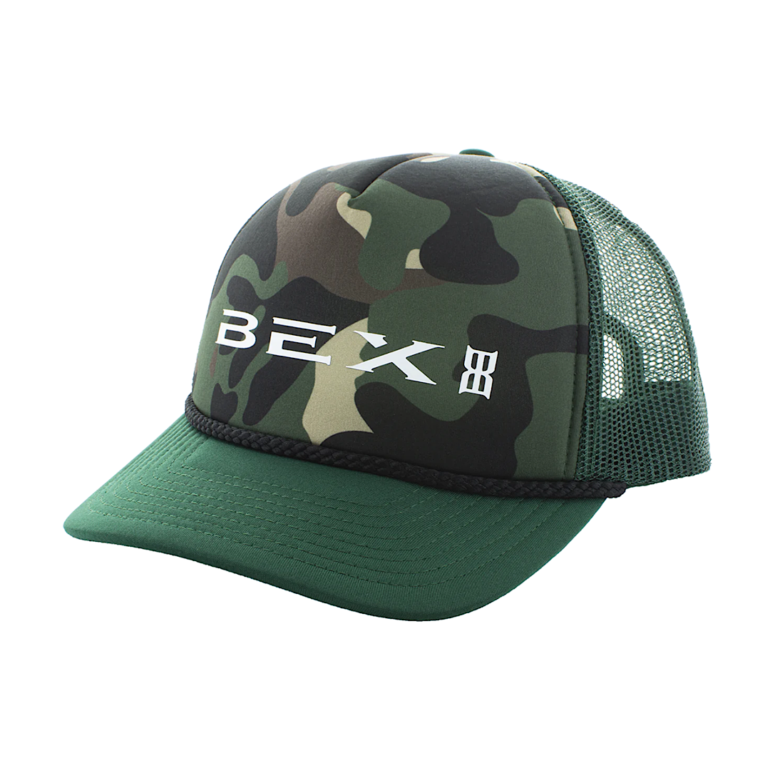 Bex - Base Camo & Green Snap Back Men’s Ball Cap H0168CAG