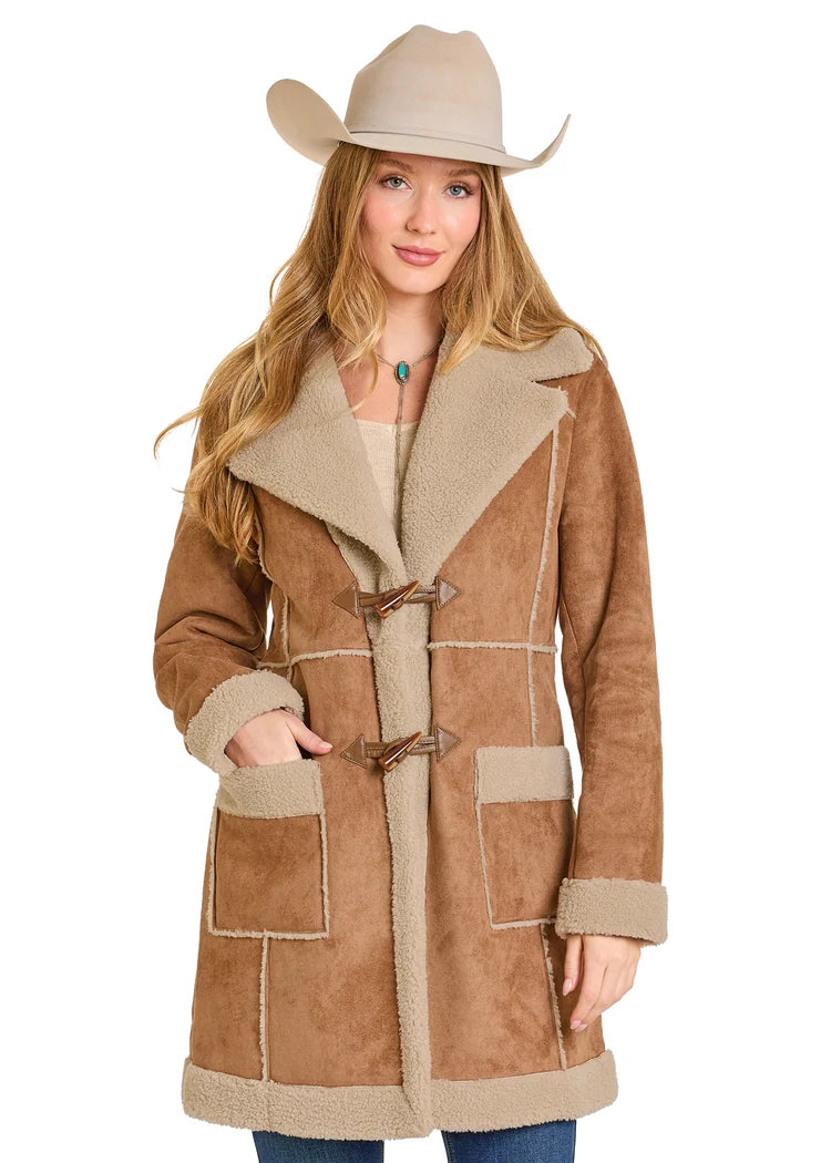 Panhandle Slim Microsuede Sherpa Lined Coat DW92C06870