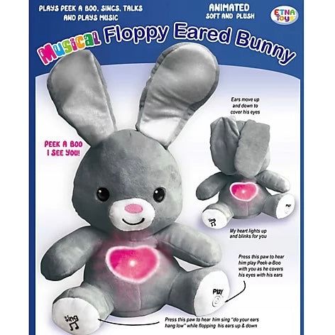 Etna Toys - Musical Floppy Eared Bunny 5410