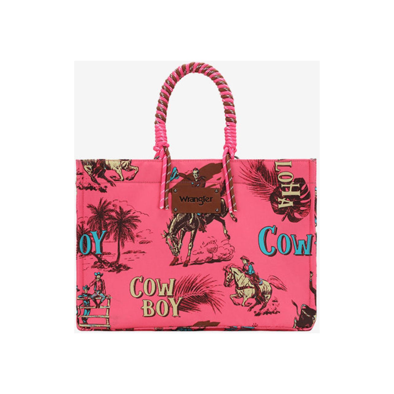 Wrangler Cowboy Dual Sided Print Canvas Tote