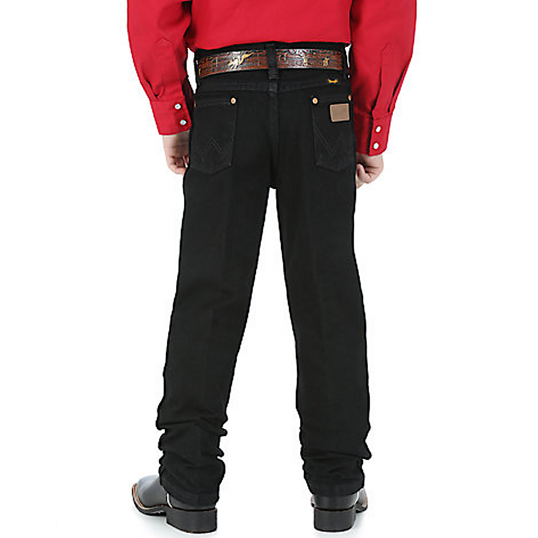 Boys Black Wrangler Original Cowboy Cut