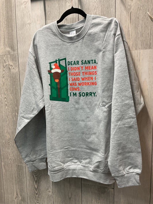 Ranch Rags, Crew neck, Dear Santa