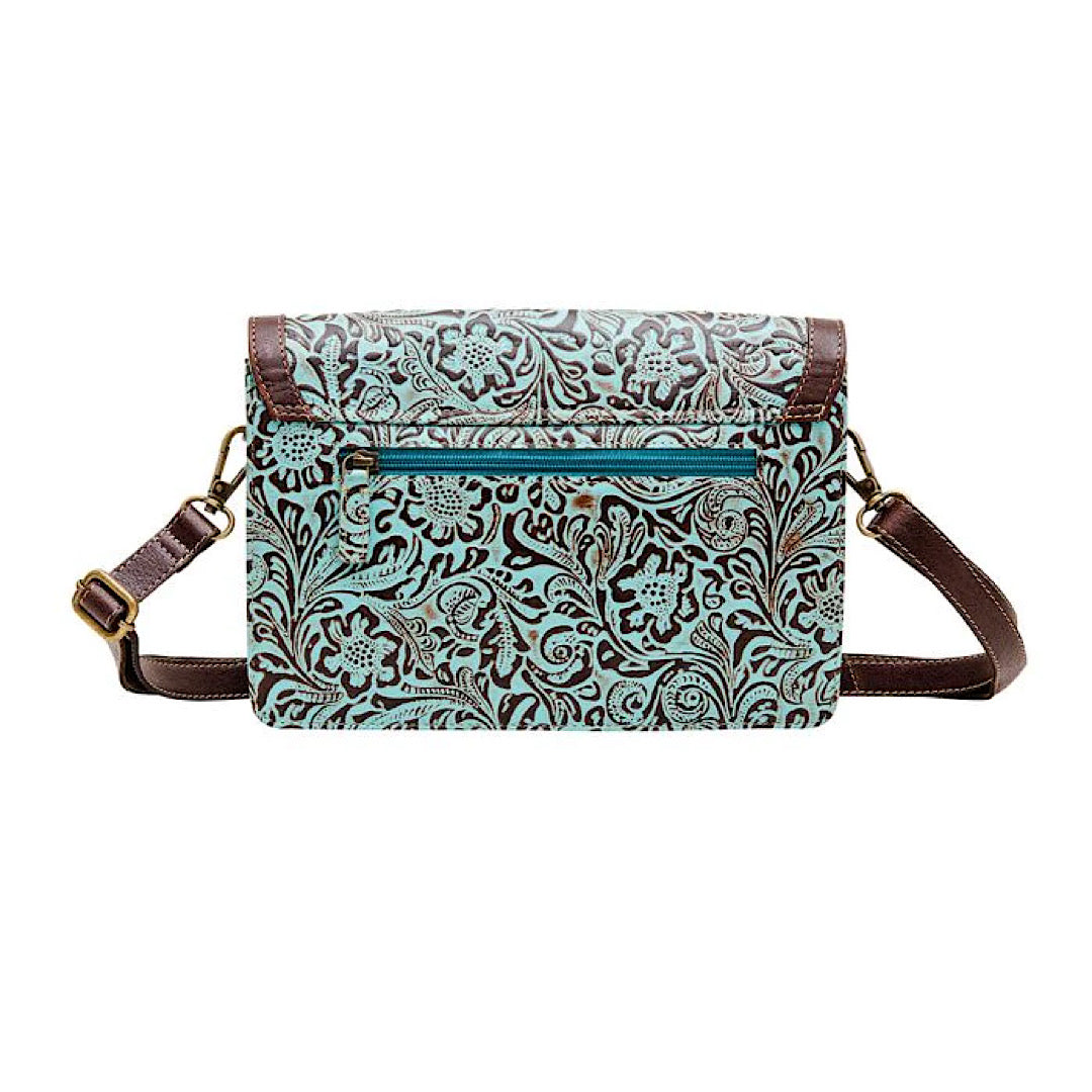 Myra Bag- Water Leather & Hairon Tooled Handbag S-6561