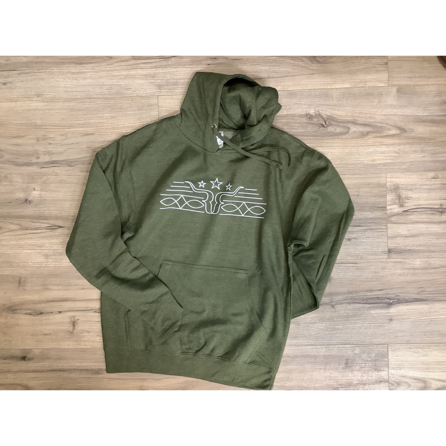 Ranch Rags Boot Stitching Design Hoodie