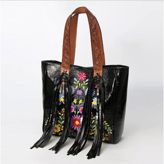 American Darling Floral Black Handbag ADBGZ627