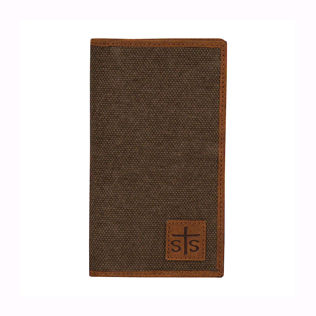 STS Ranchwear - Foreman Charcoal Canvas Men’s Tall Wallet STS61187