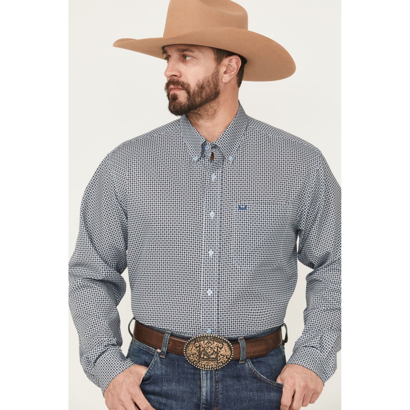 Cinch Men's ArenaFlex Long Sleeve Geo Print MTW1862035