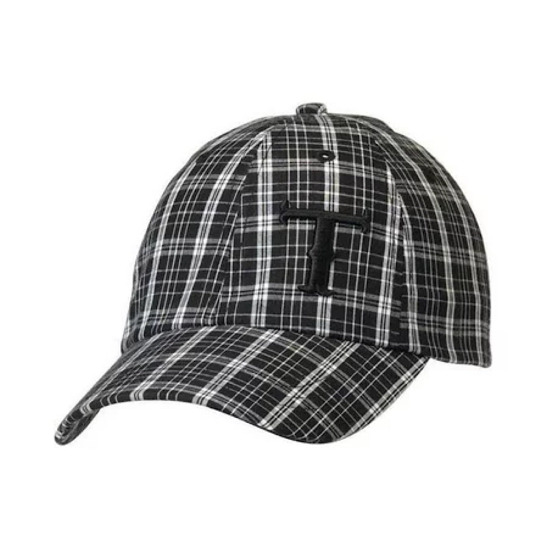 Twister -  Black & White Plaid Snap Back Men’s Ball Cap 1507401