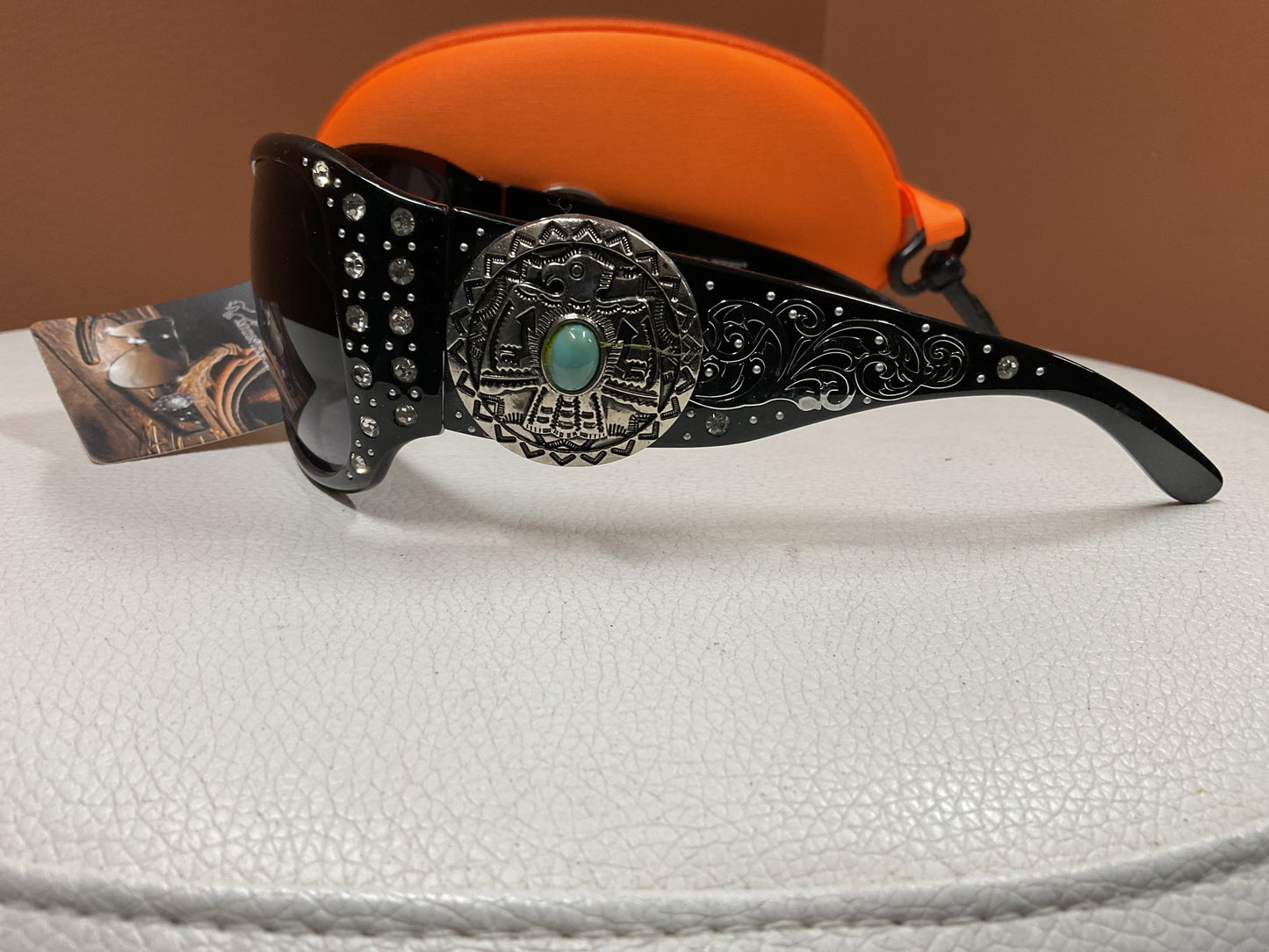 Montana West Sunglasses with Case, Turquoise Eagle  X002RAMGSB