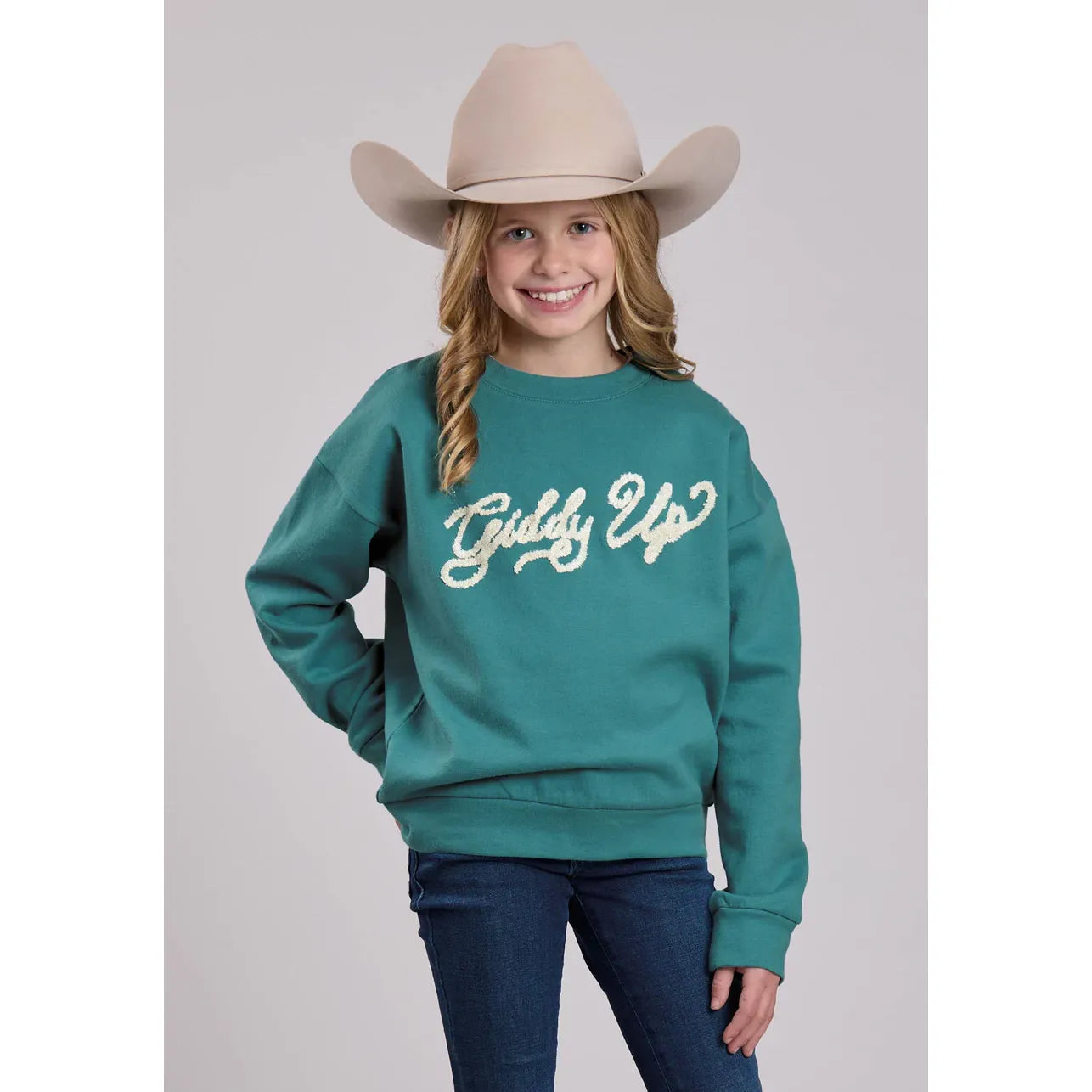 Roper Turquoise Girls Sweatshirt 2633
