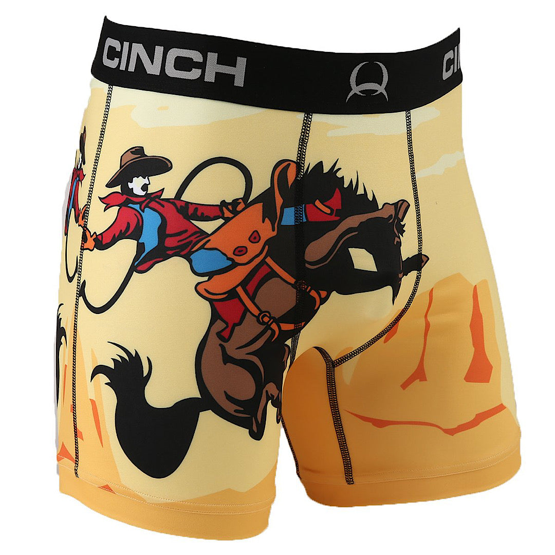 Men's Cinch Bucking Bronc Print 6" Boxer Brief