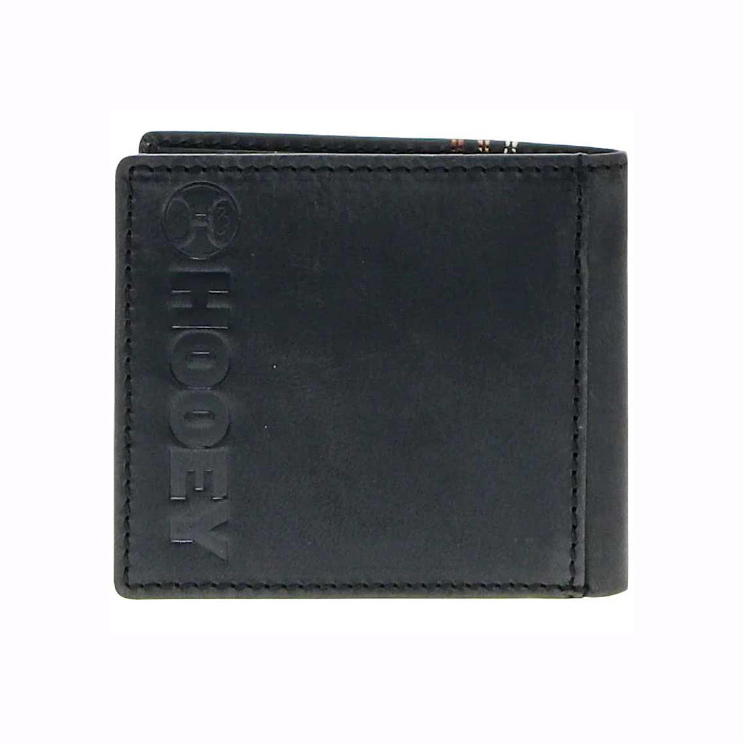 Hooey - Ranger Black & Tan & Brown Embroidered Leather Men’s Bi-Fold Wallet HBF016-BK