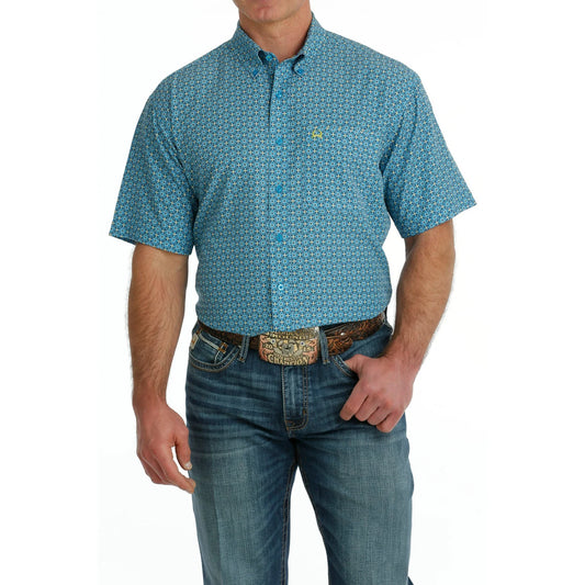 Men’s Cinch Geometric Print Arena Flex Short Sleeve