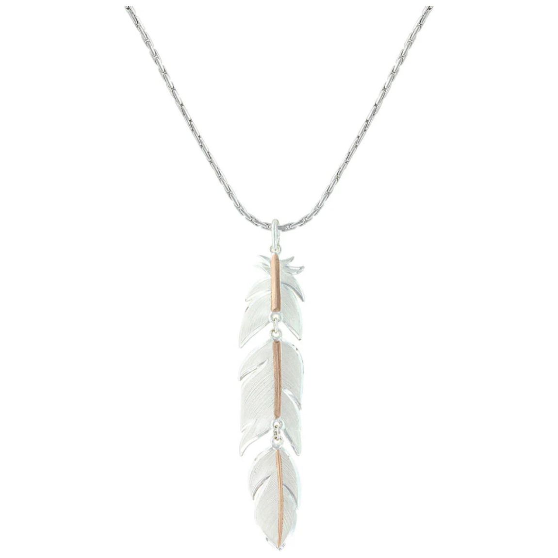 Montana Silversmiths Ladies Rose Gold Feather Necklace