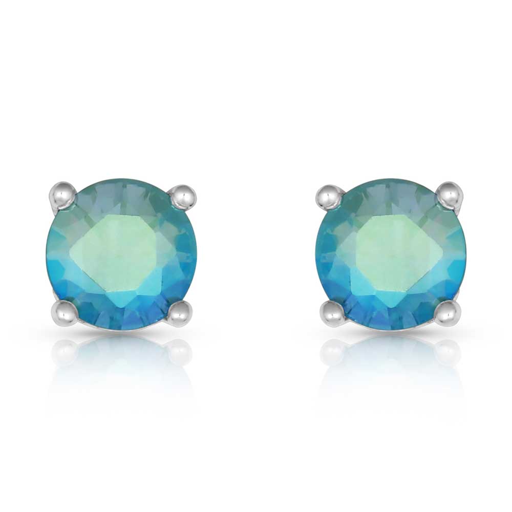 Luminescent Blue Post Earrings