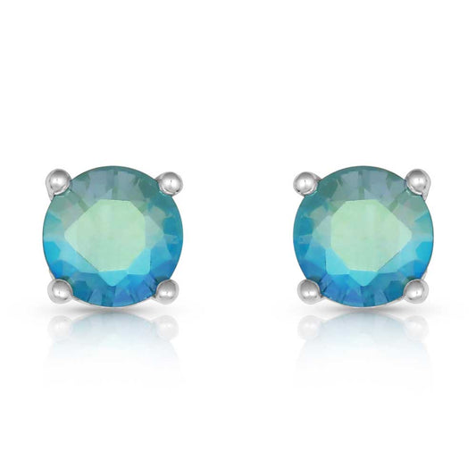 Luminescent Blue Post Earrings