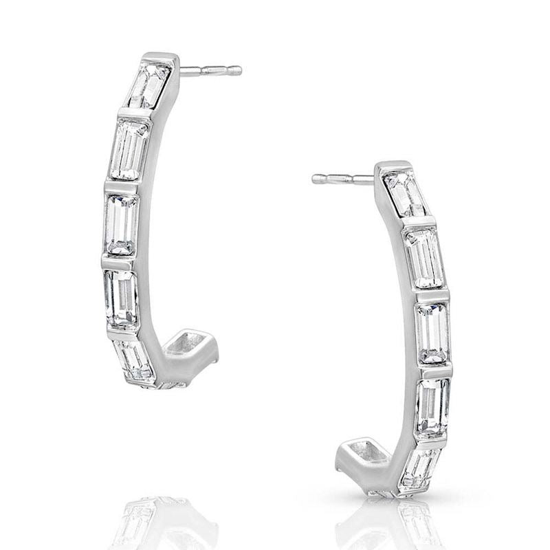 Montana® Silversmiths Arcing Stars Half Hoop Earrings