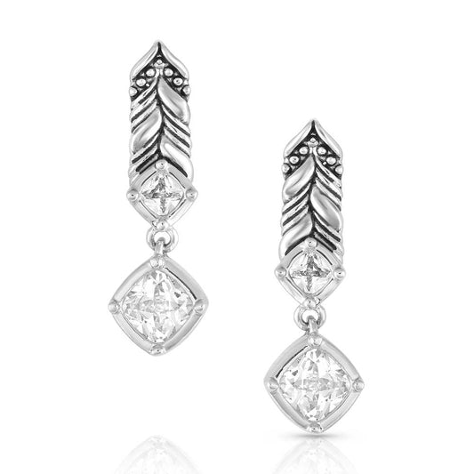 Montana Sparkling Wheat Crystal Earrings