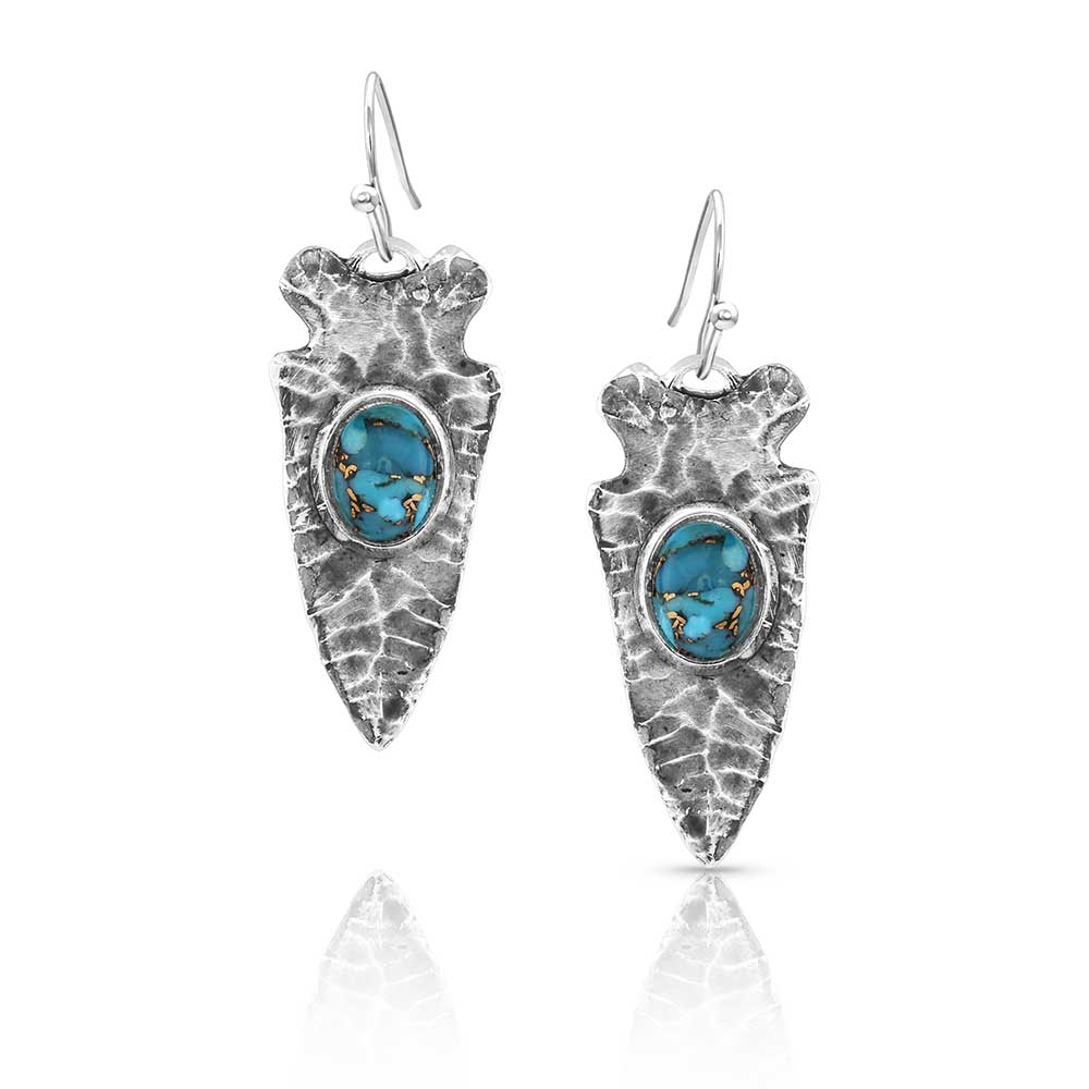 Driving Force Turquoise Arrowhead Earrings