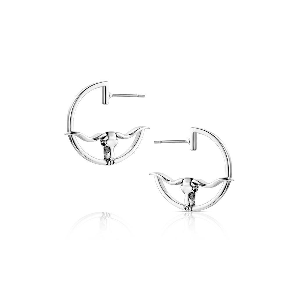 Montana Silversmith Western Silhouette Longhorn Earrings ER6531