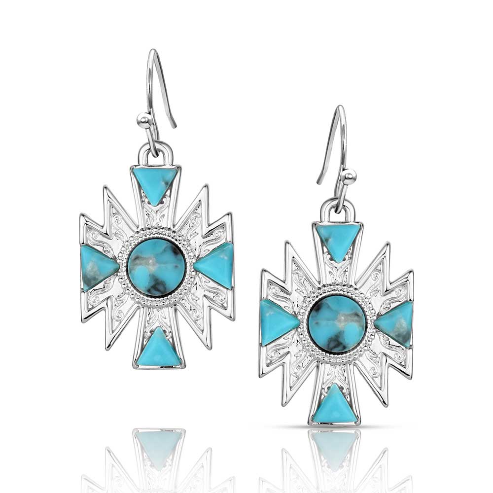 Montana Silversmith Southwestern Sun Turquoise Earrings ER6603