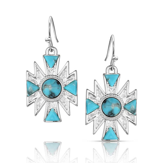 Montana Silversmith Southwestern Sun Turquoise Earrings ER6603