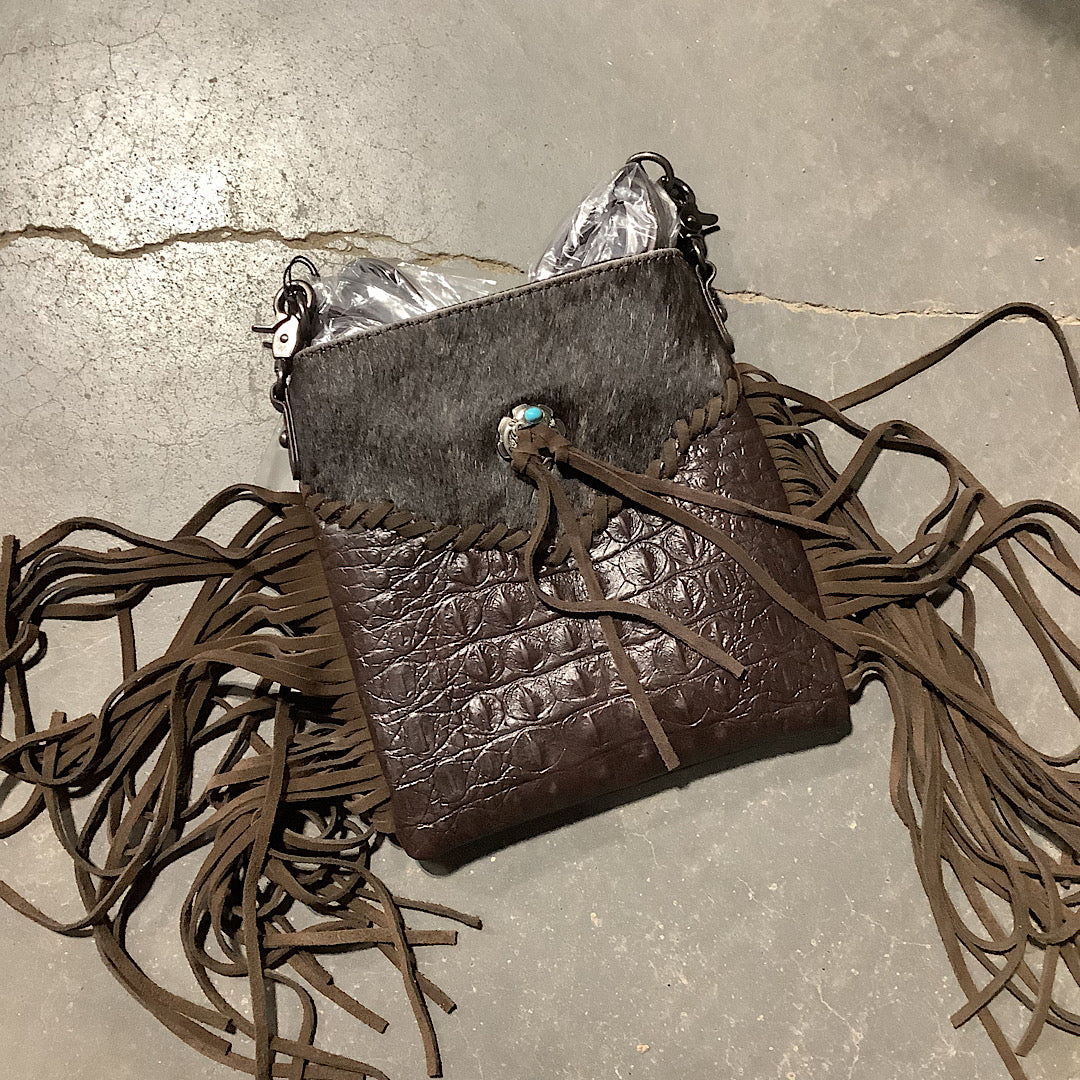 Montana West Cowhide Crossbody