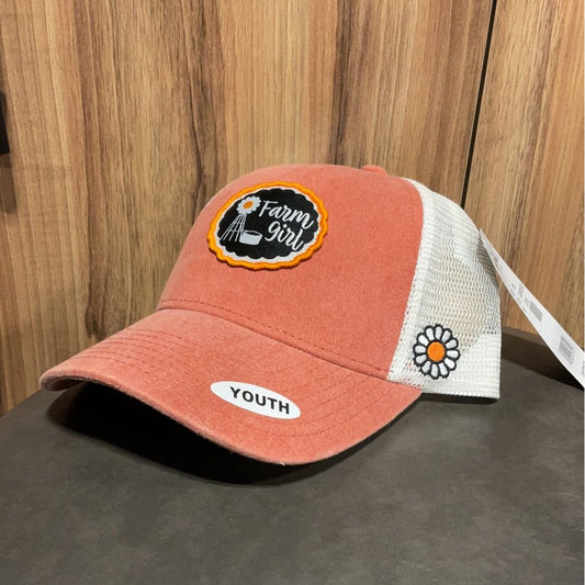 Youth Cruel Farm Girl Pink Patch Hat