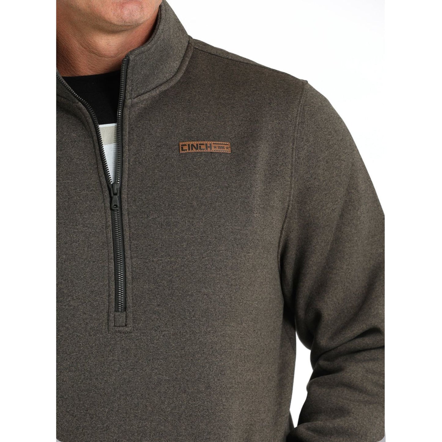 MEN'S 1/2 ZIP PULLOVER - BROWN