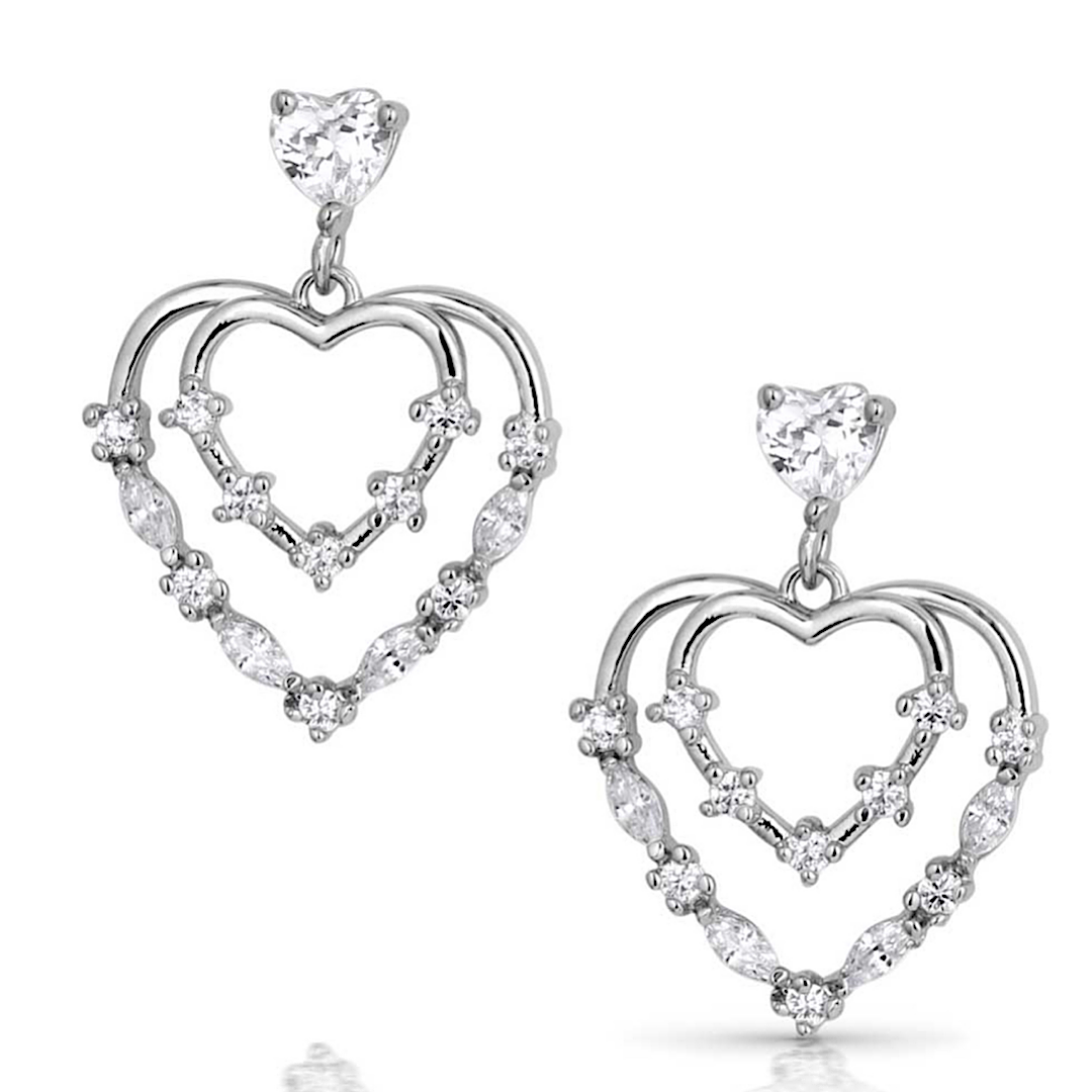 Heart Grows CZ Earrings