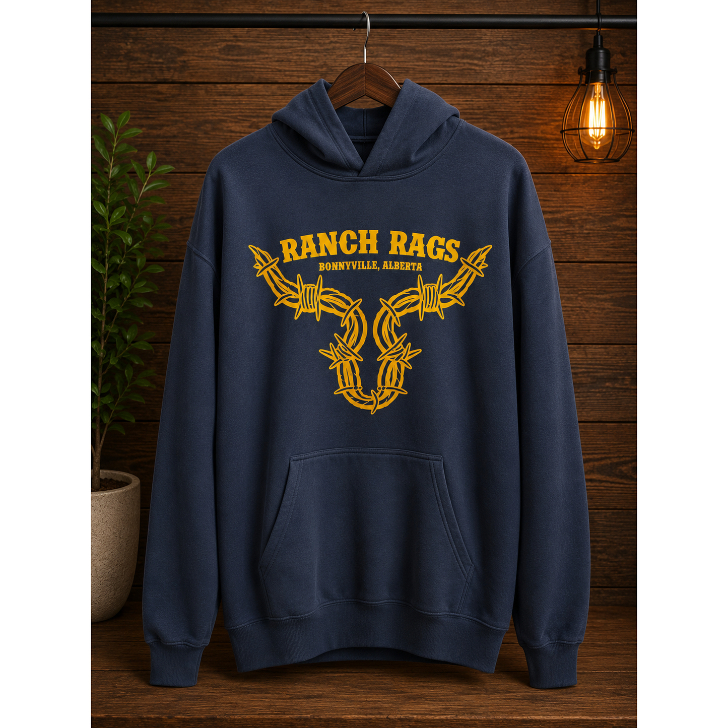 RanchRag's Ranch Tough Barbwire Hoodie