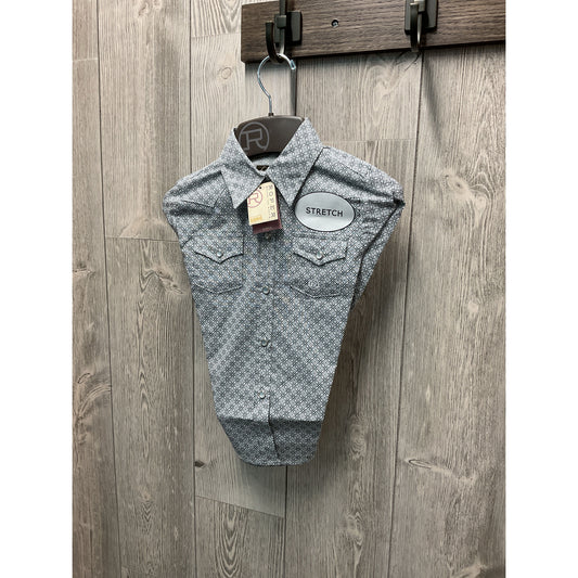 Roper Girl's Western Shirt - Long Sleeve, Snap, Gery 03-80-225-2104