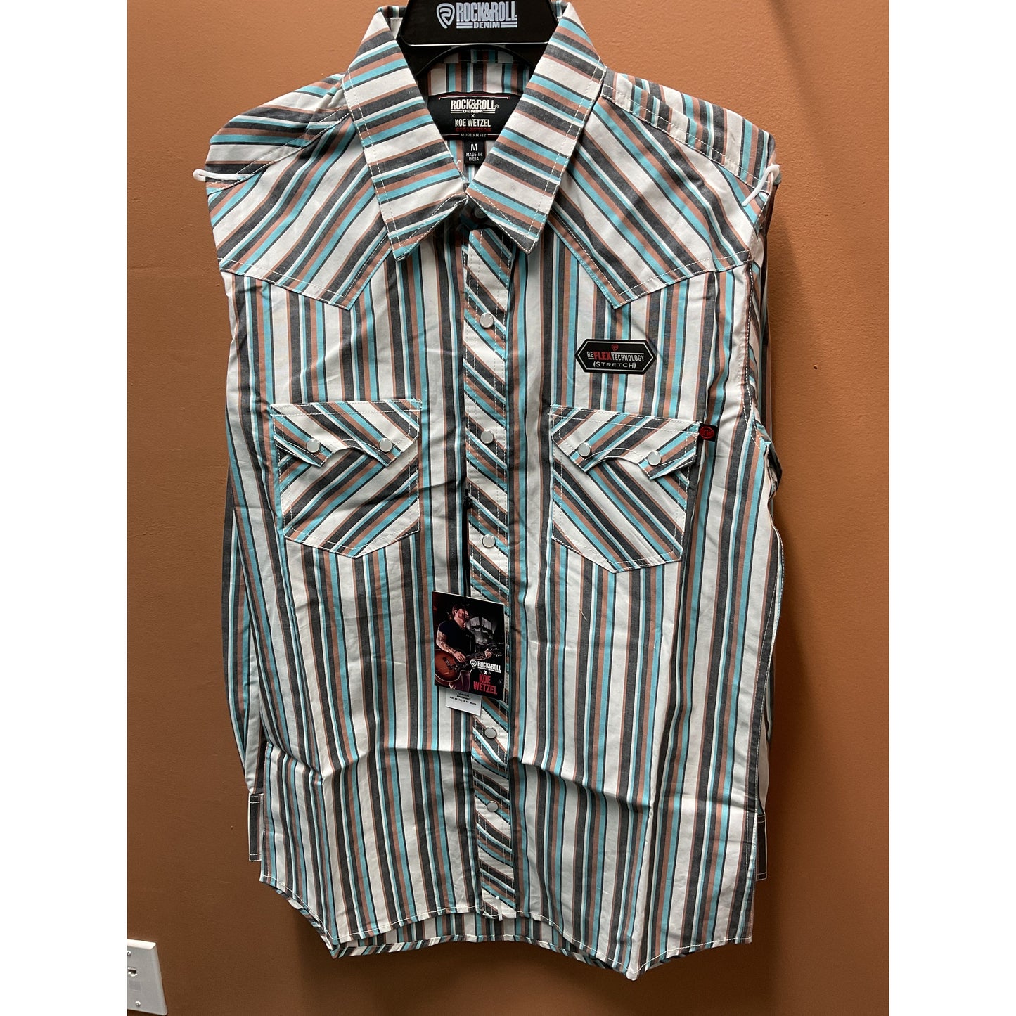Rock & Roll Men’s, Snap, Long Sleve Shirt, Modern Fit, BMN2S09067