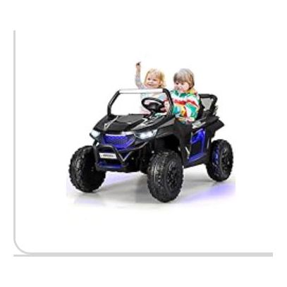 Black Side by Side 12v Ride on Power Wheels