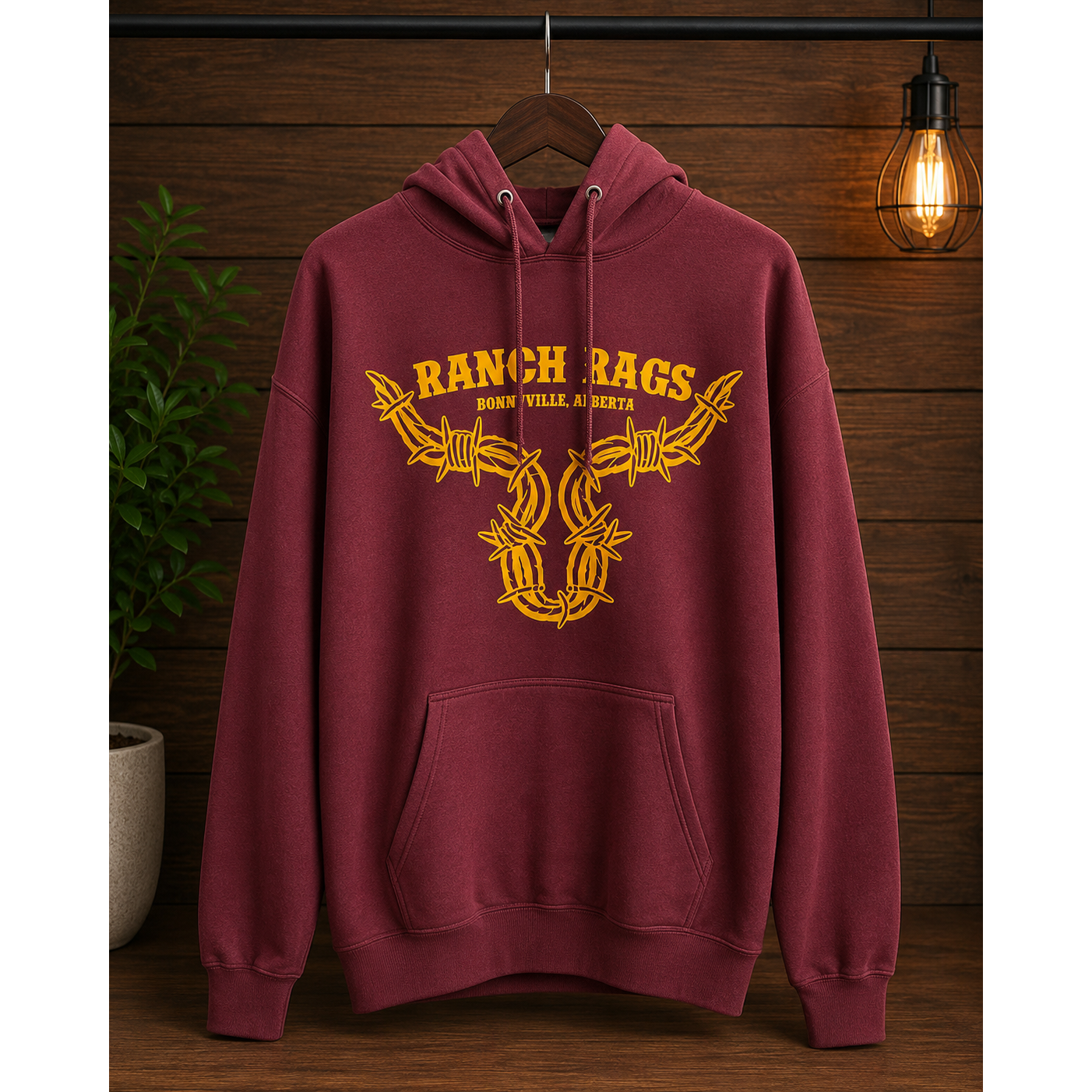 RanchRag's Ranch Tough Barbwire Hoodie