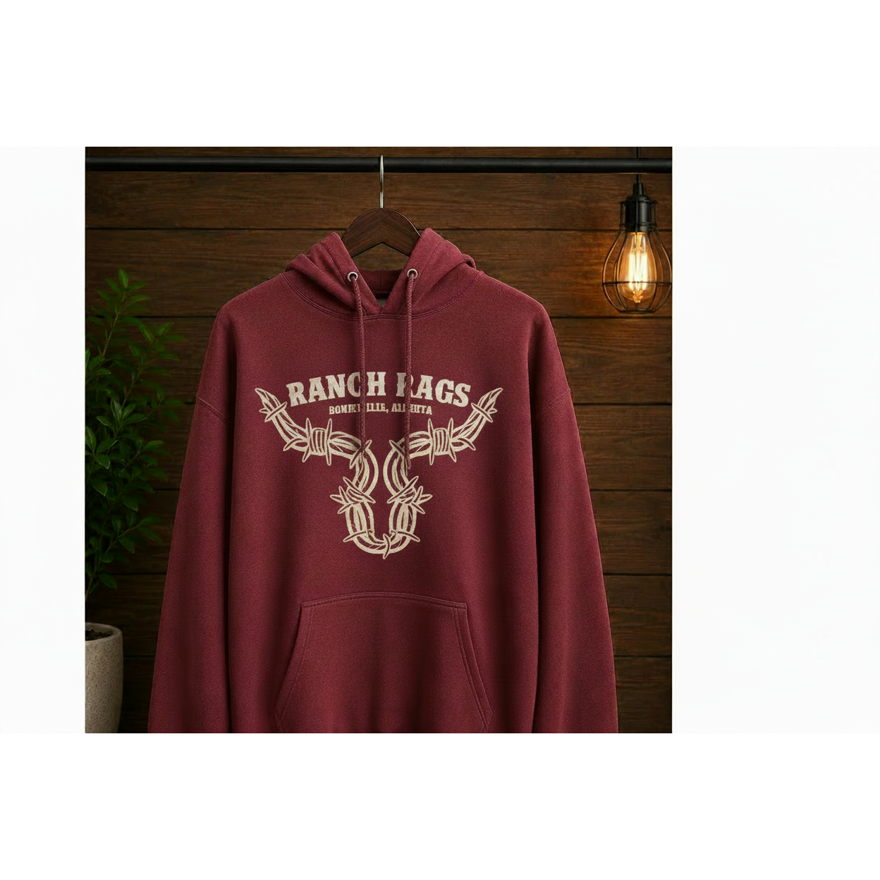 RanchRag's Ranch Tough Barbwire Hoodie