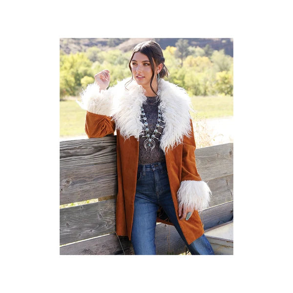 Cruel Denim Women's Fur Corduroy Jacket CWJ7529001