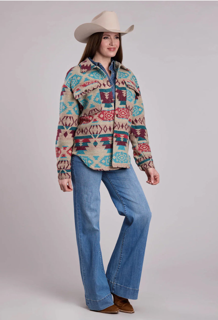 Roper Women’s Shacket, Aztec, Tan 03-098-0119-6127